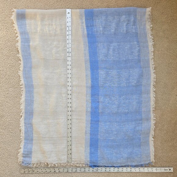 Oska Accessories - Oska Linen Scarf Blue White